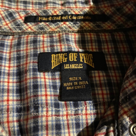 Ring of Fire California Rodeo Flannel Button Down - Picture 6 of 8